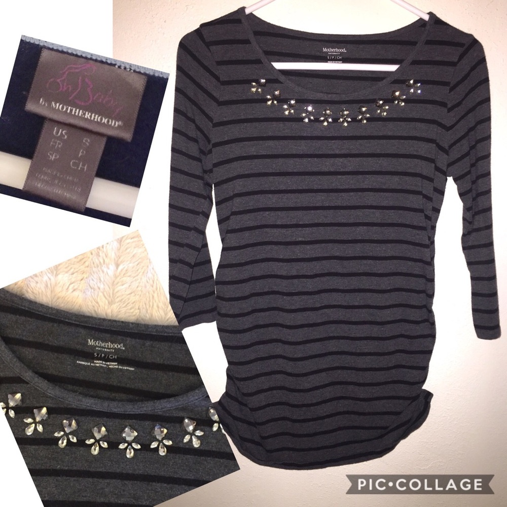 Small Motherhood Maternity shirt with Sequins